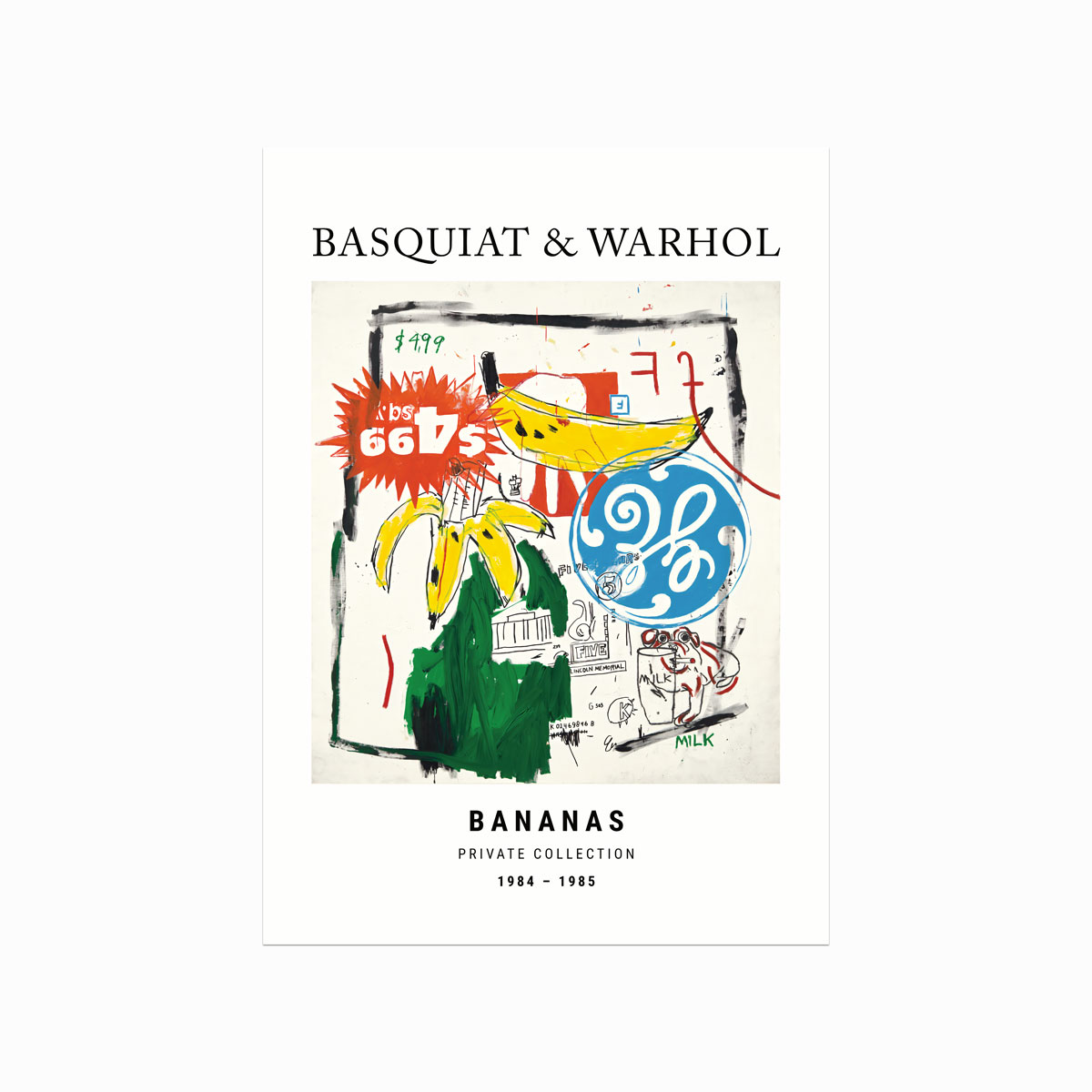 Basquiat og Warhol plakat - Bananas til dit hjem