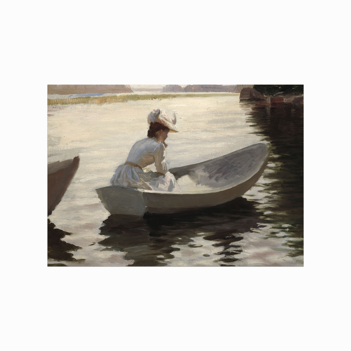 Antik plakat "On the Lake" – Elegant hjemmedekoration