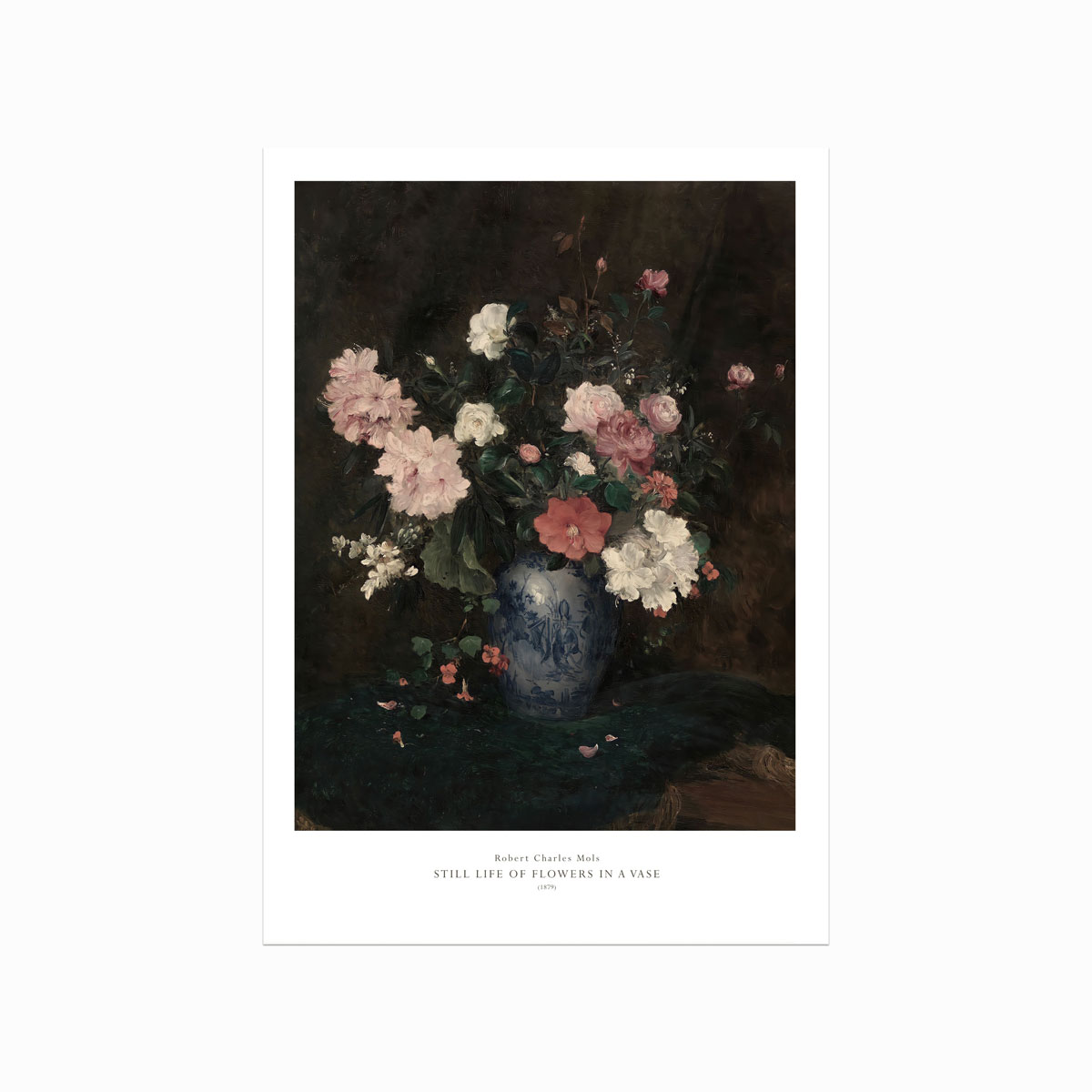 Antik plakat: Blomster i vase – Elegant dekoration til hjemmet