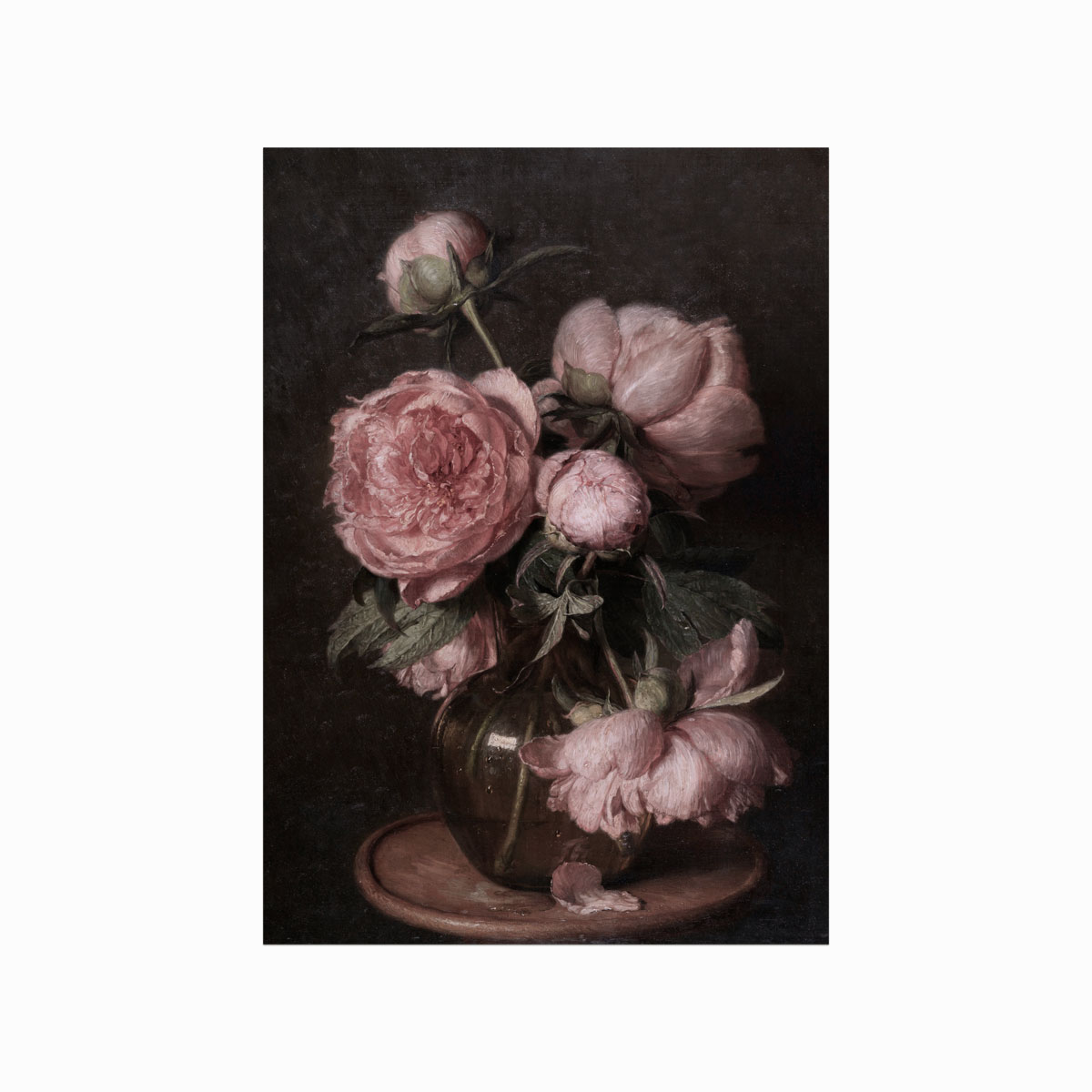Antik Plakat: Still Life med Rose – Elegant Vægkunsttilbud