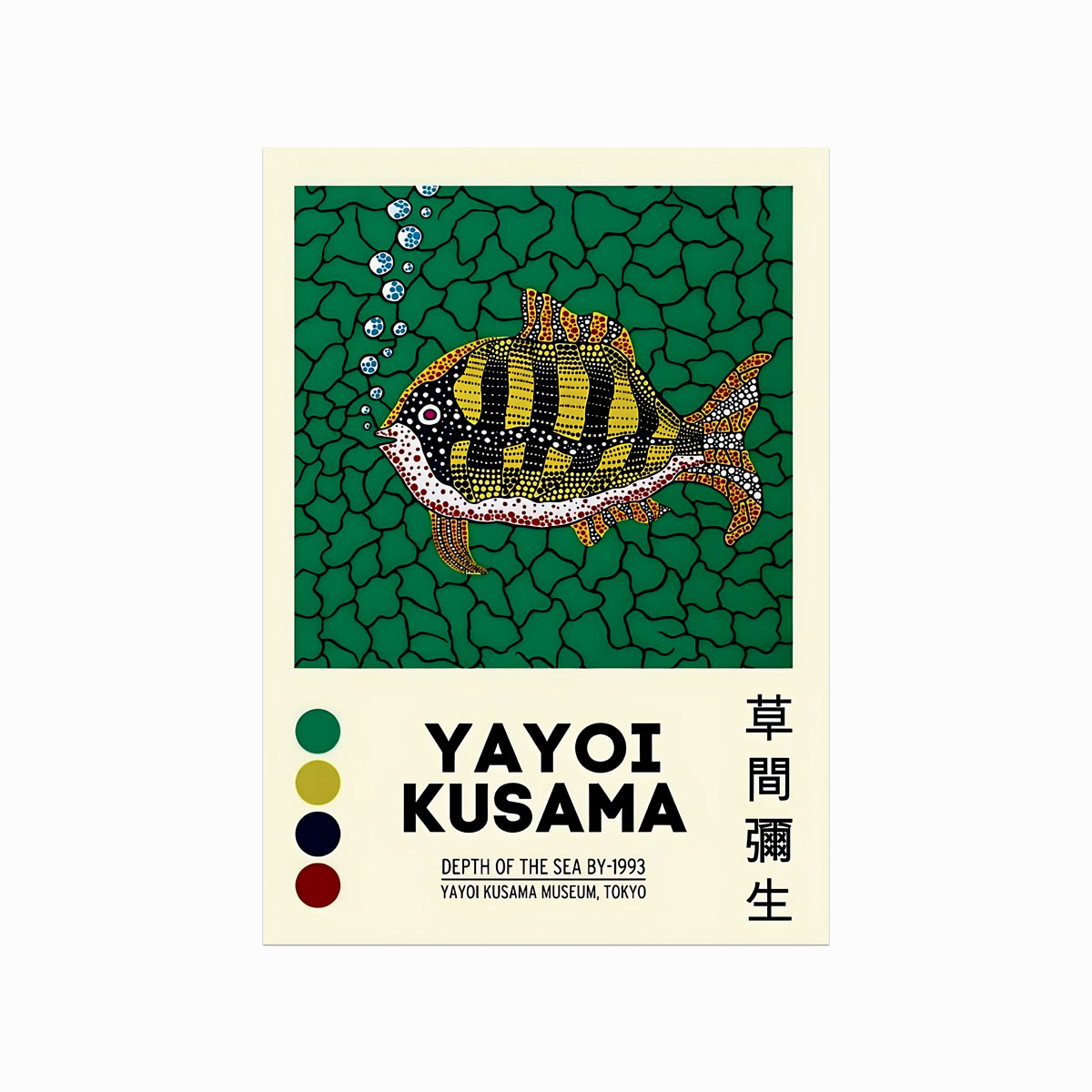 Yayoi Kusama plakat - Depth Of The Sea til dit hjem