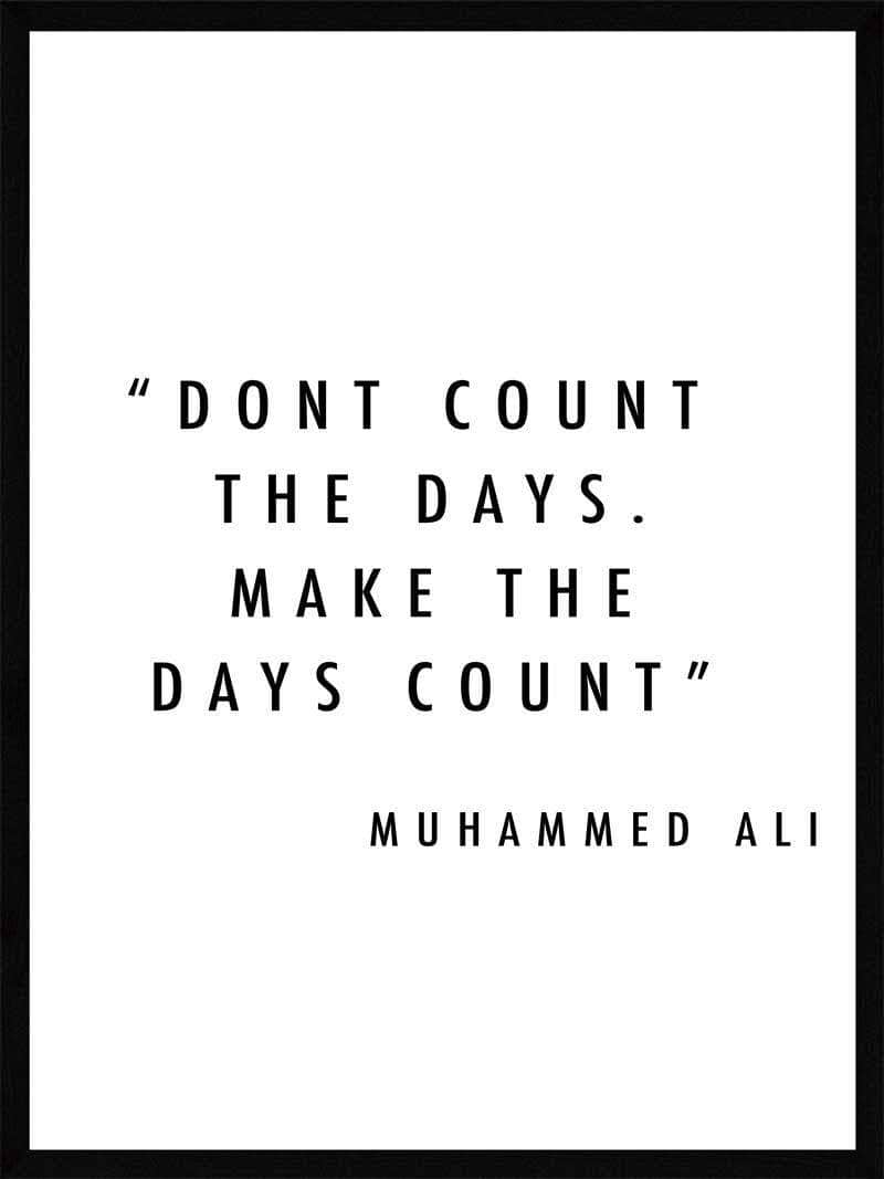 Muhammed Ali Plakat – "Gør dagene tællende" Inspiration