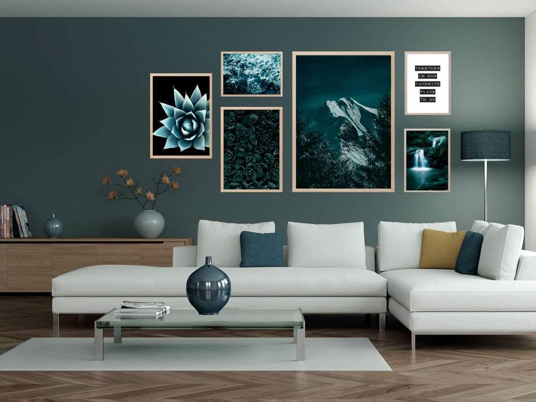 Naturinspireret Billedvæg fra Postersbyus til Dit Hjem