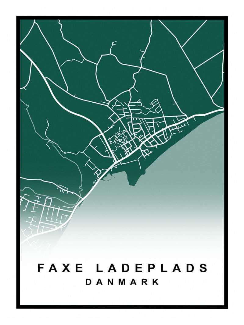 Faxe Ladeplads Kortplakat – Udforsk Din Elskede By