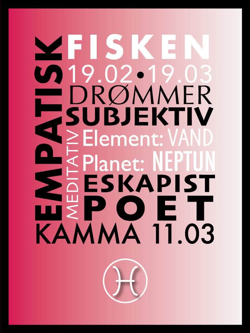 Fiskens Stjernetegn Plakat – Elegant Design med Værdier
