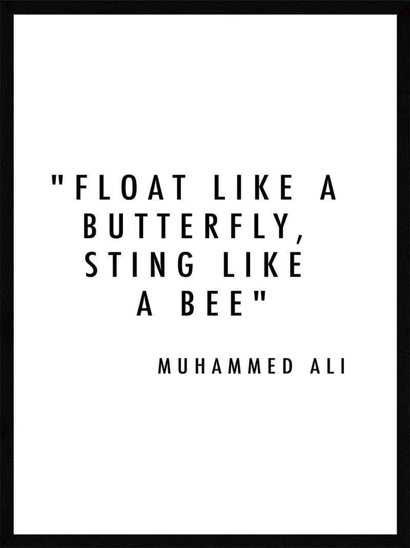 Muhammed Ali Plakat - Flyd som en sommerfugl Inspiration