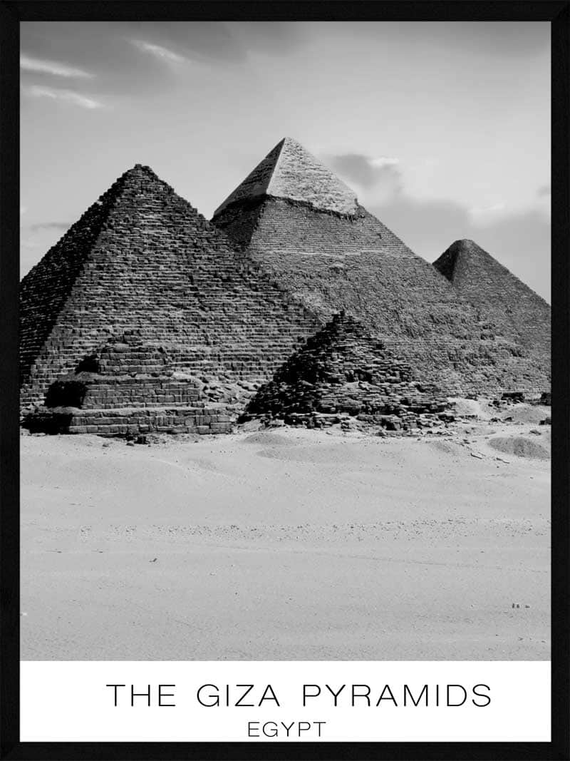 Giza Pyramiderne Plakat – Ægyptisk Mysterium til Dit Hjem