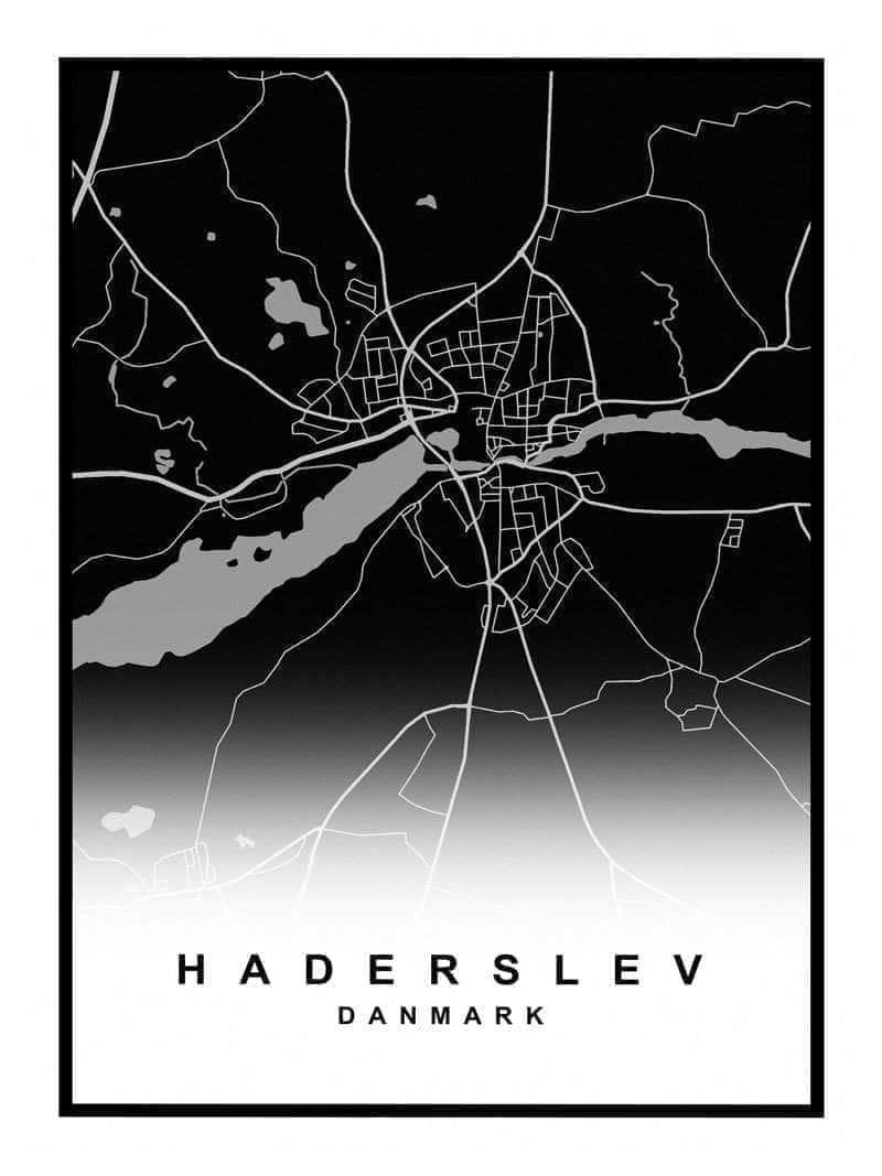 Haderslev bykort plakat – ideel til din indretning!
