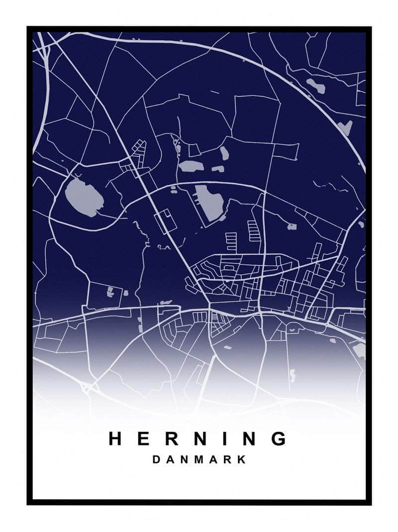 Herning Plakat – Detaljeret Kort til Dit Hjem