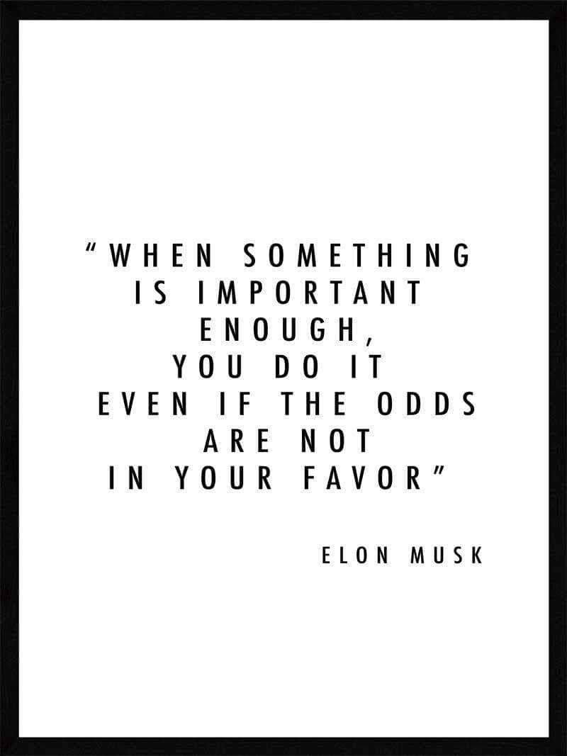 Inspirerende Elon Musk Plakat til Iværksættere