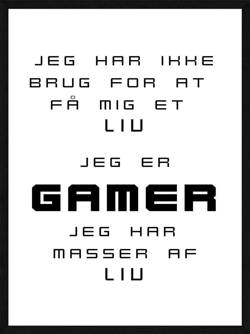 Minimalistisk Gamer Plakat – Perfekt til Værelset
