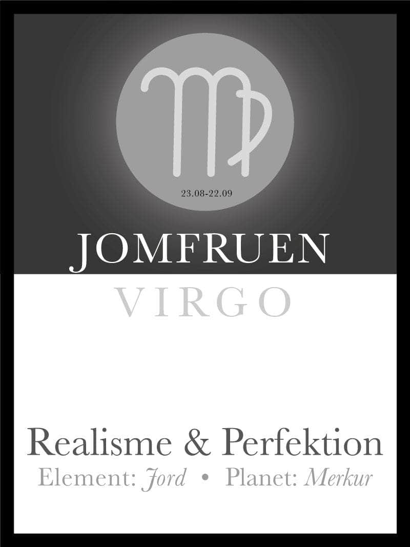 Jomfruen Stjernetegn Plakat – Unik Indretning til Hjemmet