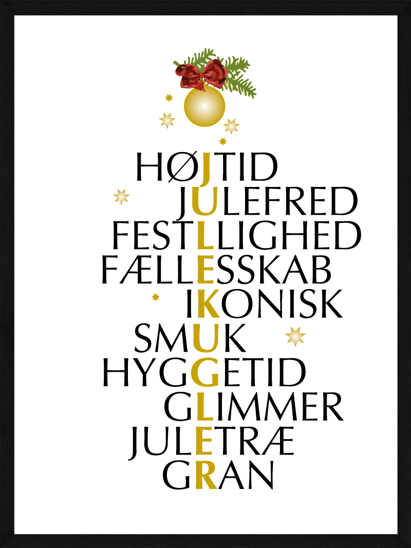Julekugle Citat Juleplakat fra Egly Design - Få julestemning!