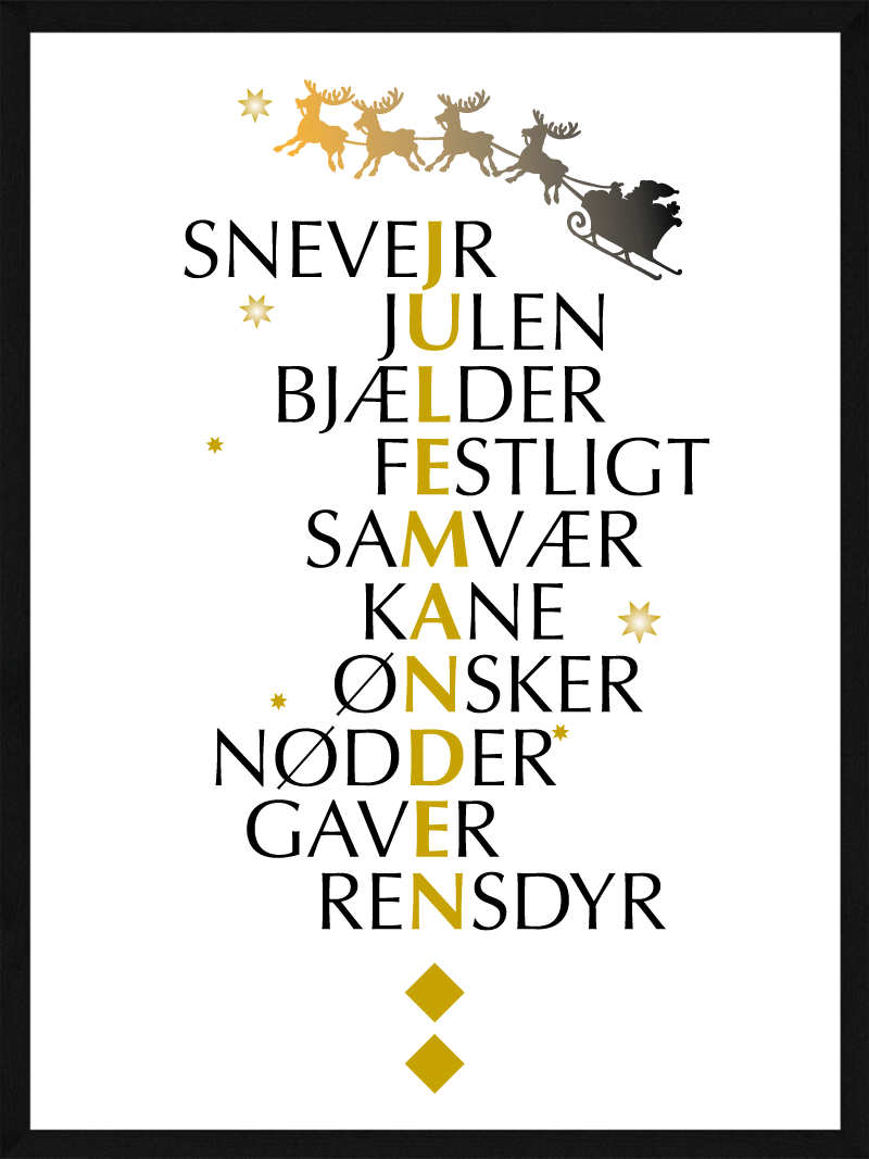 Julemandens citat plakat - Skab julestemning derhjemme!