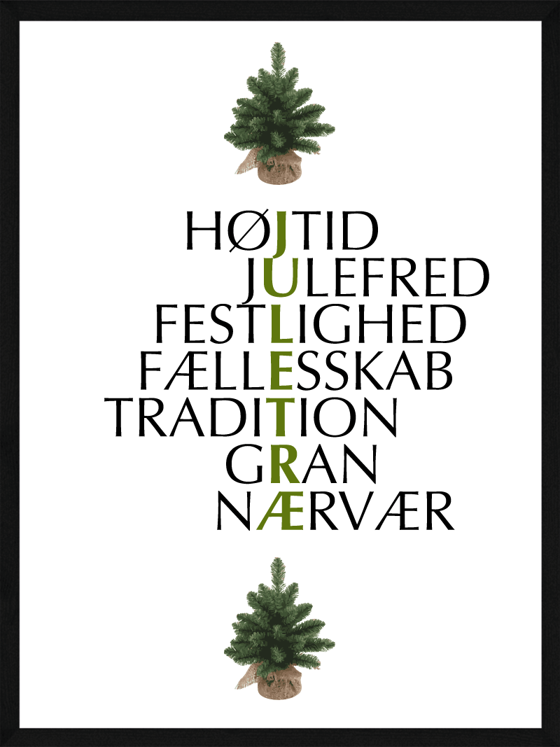 Juletræ Citat Plakat til Julestemning fra Egly Design