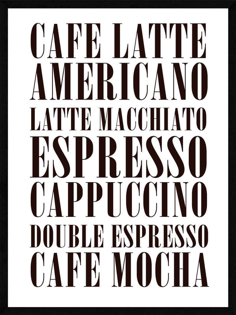 Kaffe Citat Plakat – Hyld din kaffe passion!