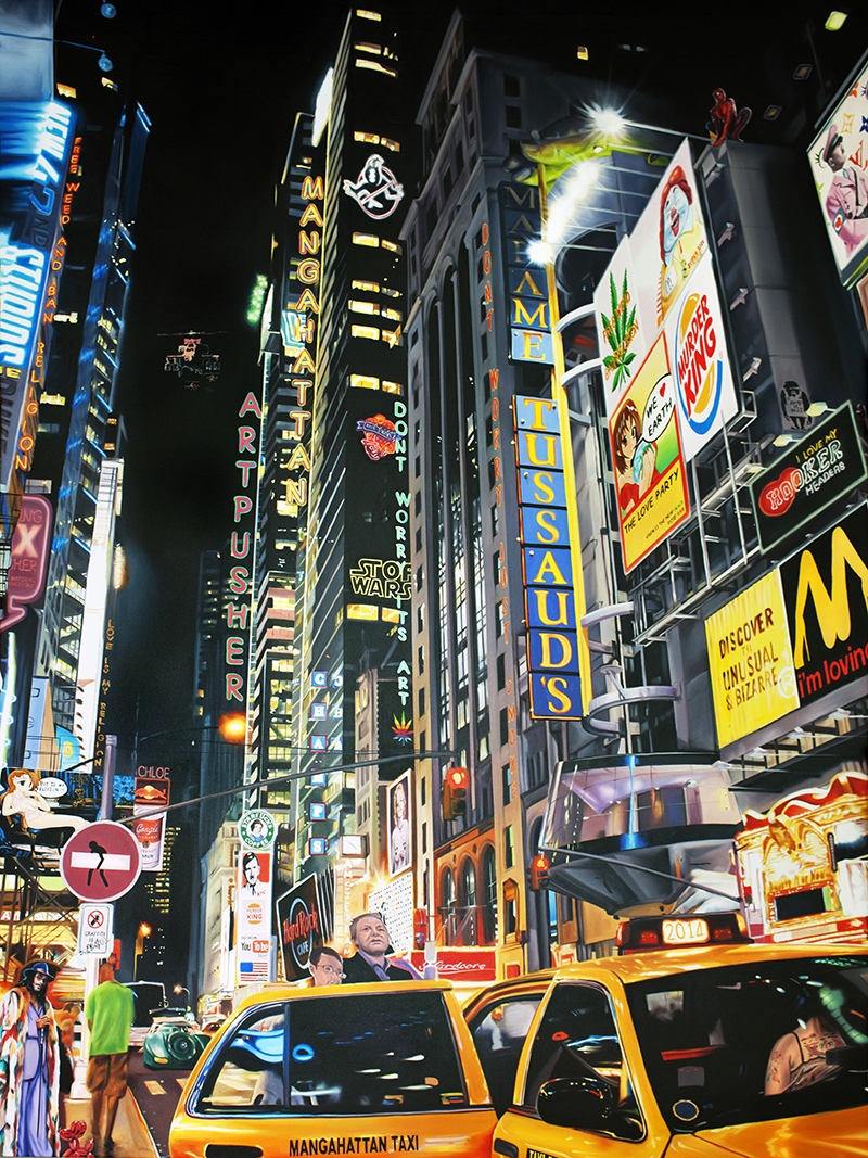 Mangahattan Taxi Kunsttryk – Energisk Pop Art til Dit Hjem