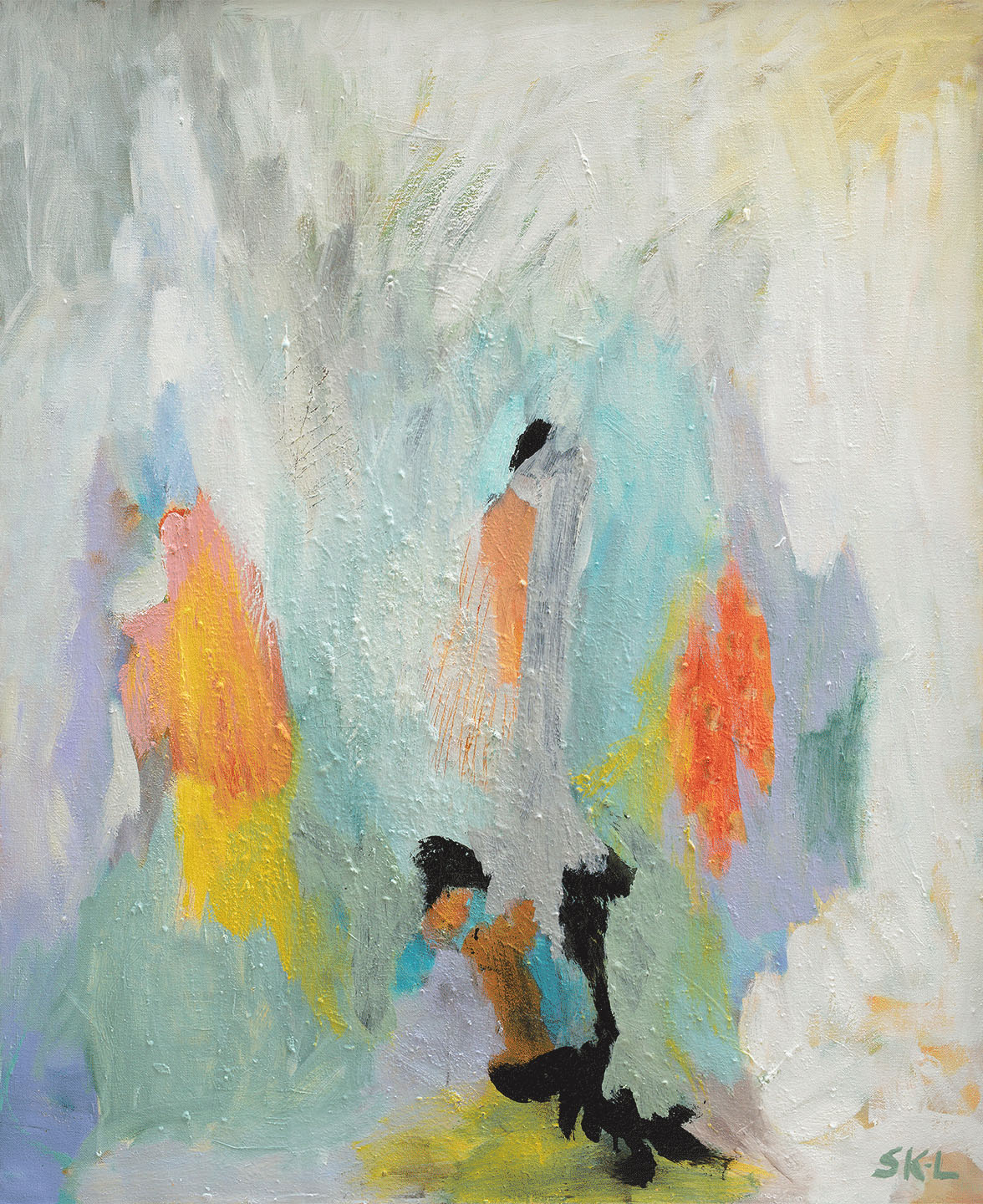 Unikt Kunsttryk "Møder Folk" af Svend Kindt-Larsen