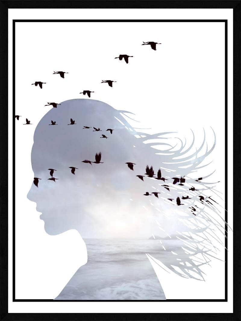 Mindfulness Plakat med Solnedgang og Strandstemning