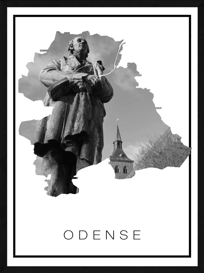 Odense Plakat – Udsigt over den charmerende by Odense