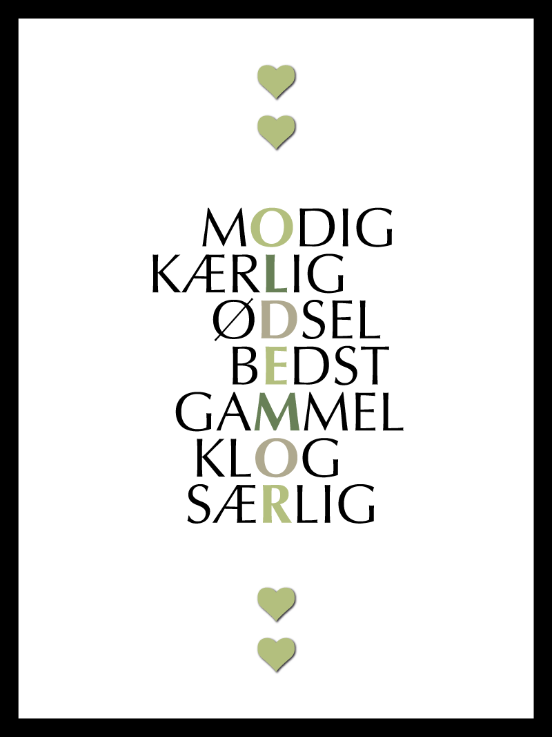Oldemor Citat Plakat – Den perfekte gave til bedstemor