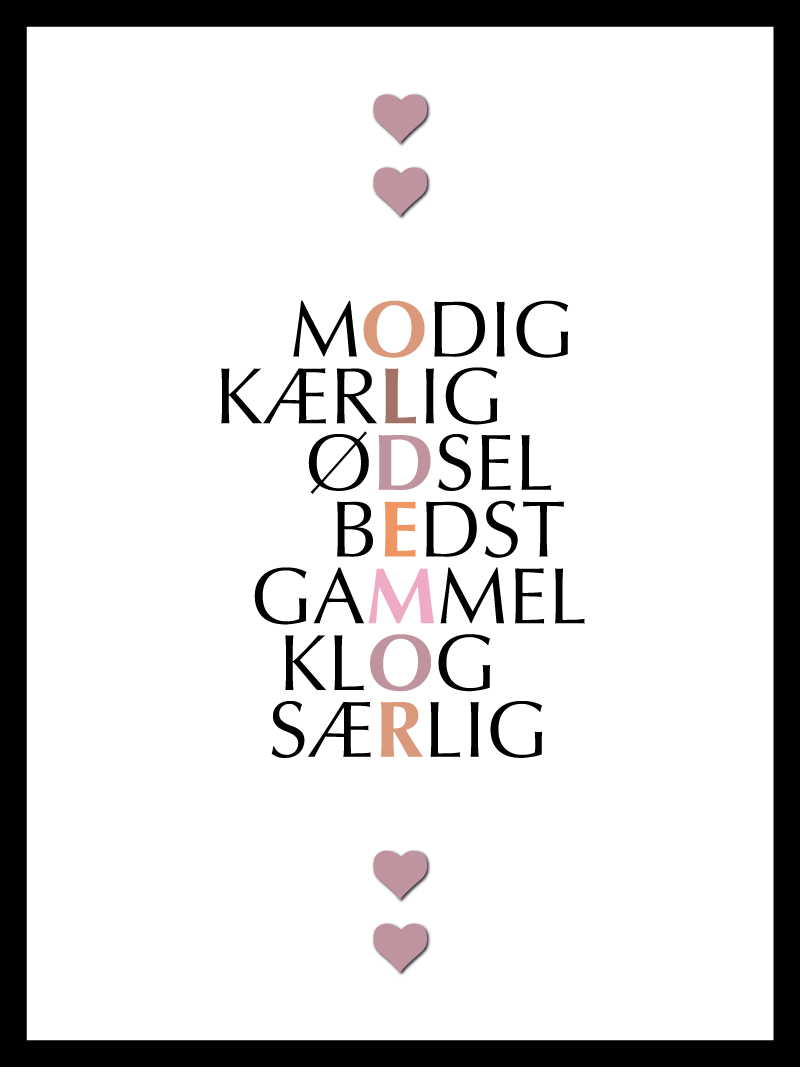 Oldemor Citat Plakat – Gaven der hylder din bedstemor!