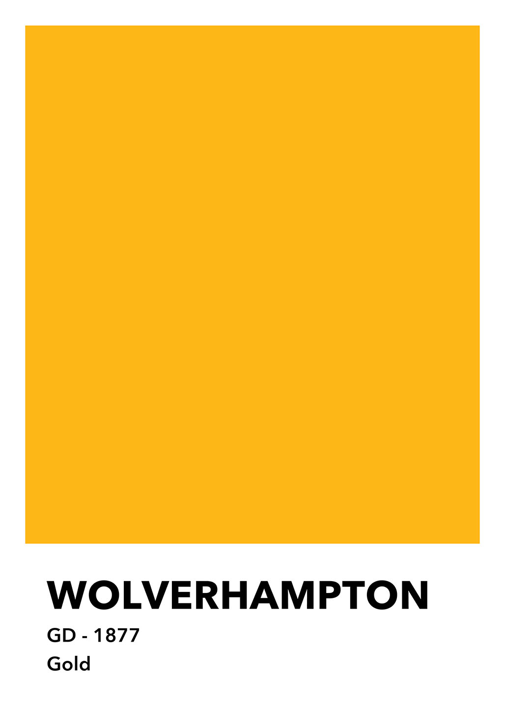 Wolverhampton – Gold Kunstværk til Dit Hjem fra Olé Olé