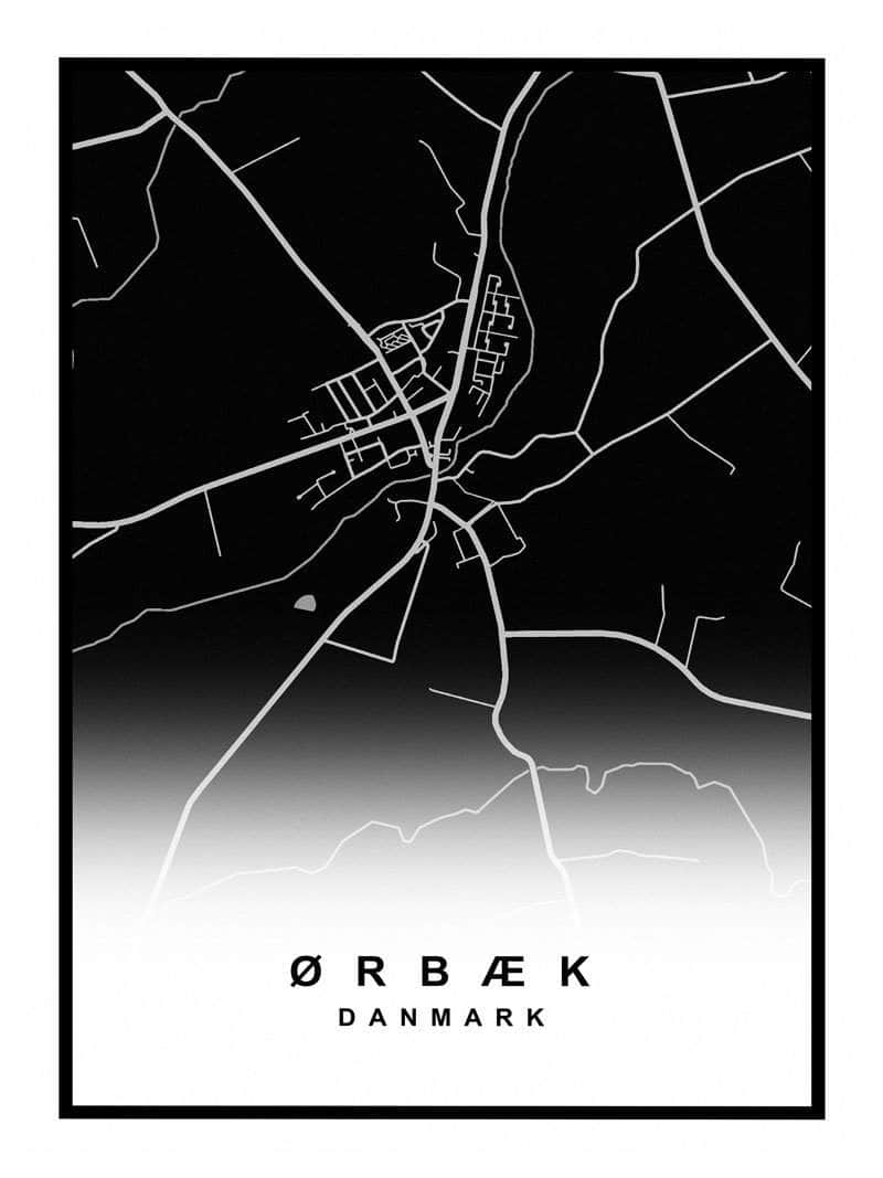 Ørbæk bykort plakat – fejre lokal skønhed!
