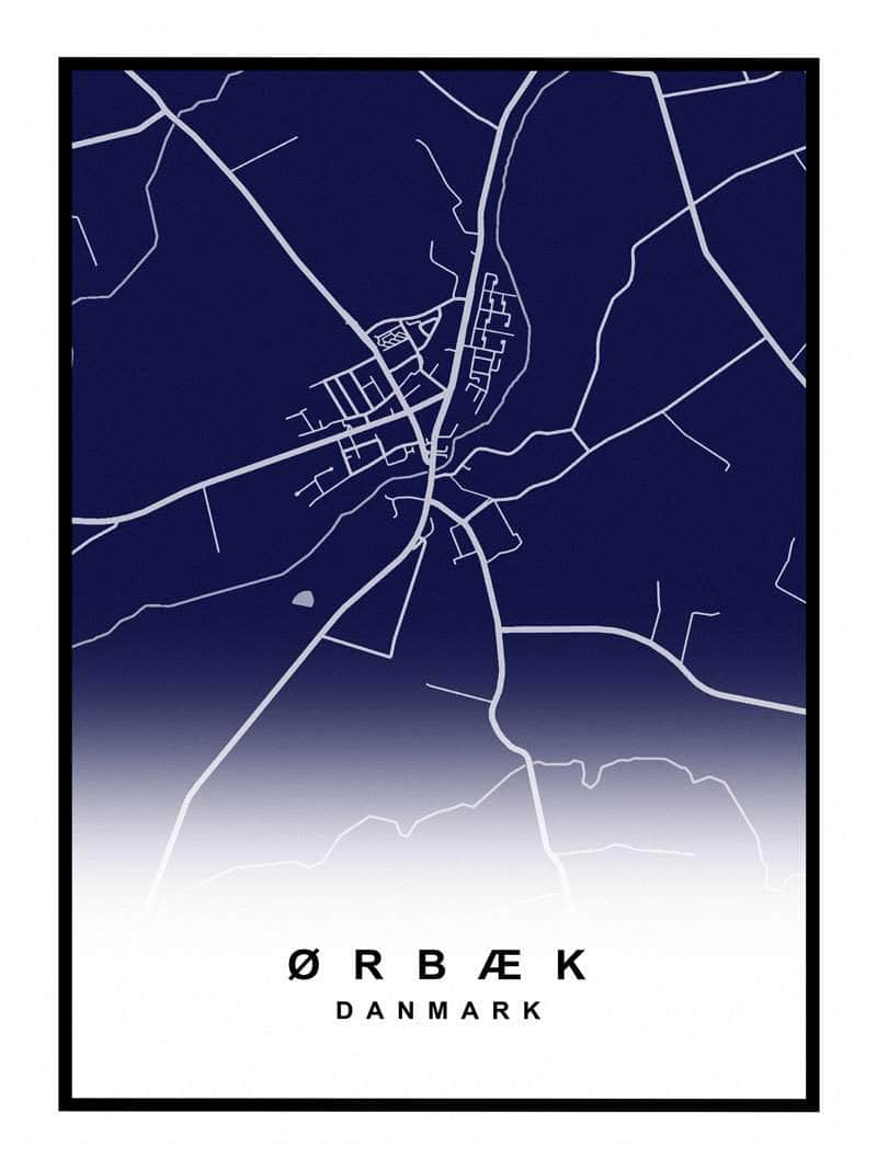 Ørbæk bykort plakat – en skøn gave til lokale entusiaster!