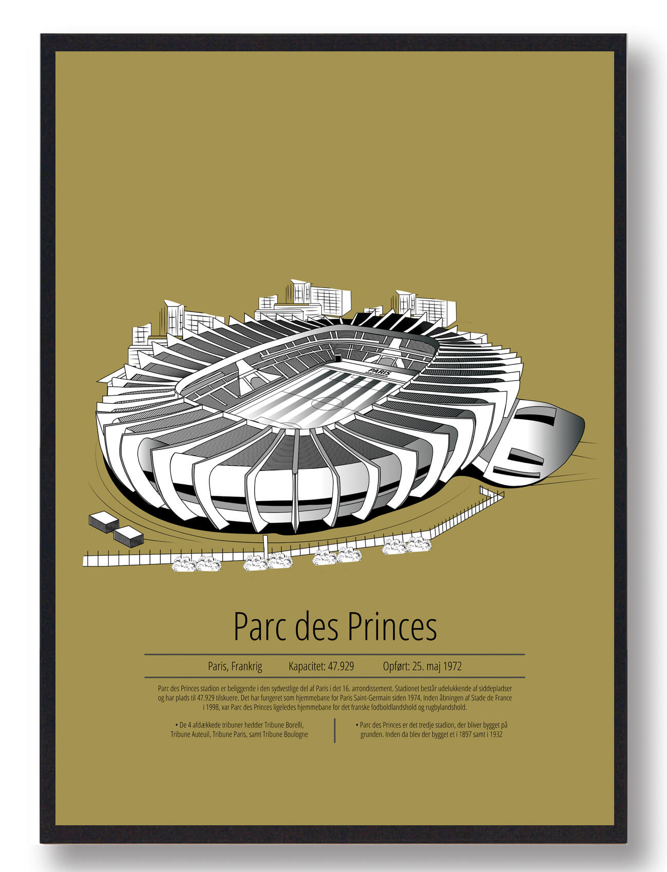 Paris Saint-Germain Plakat – Gul Design til Fans