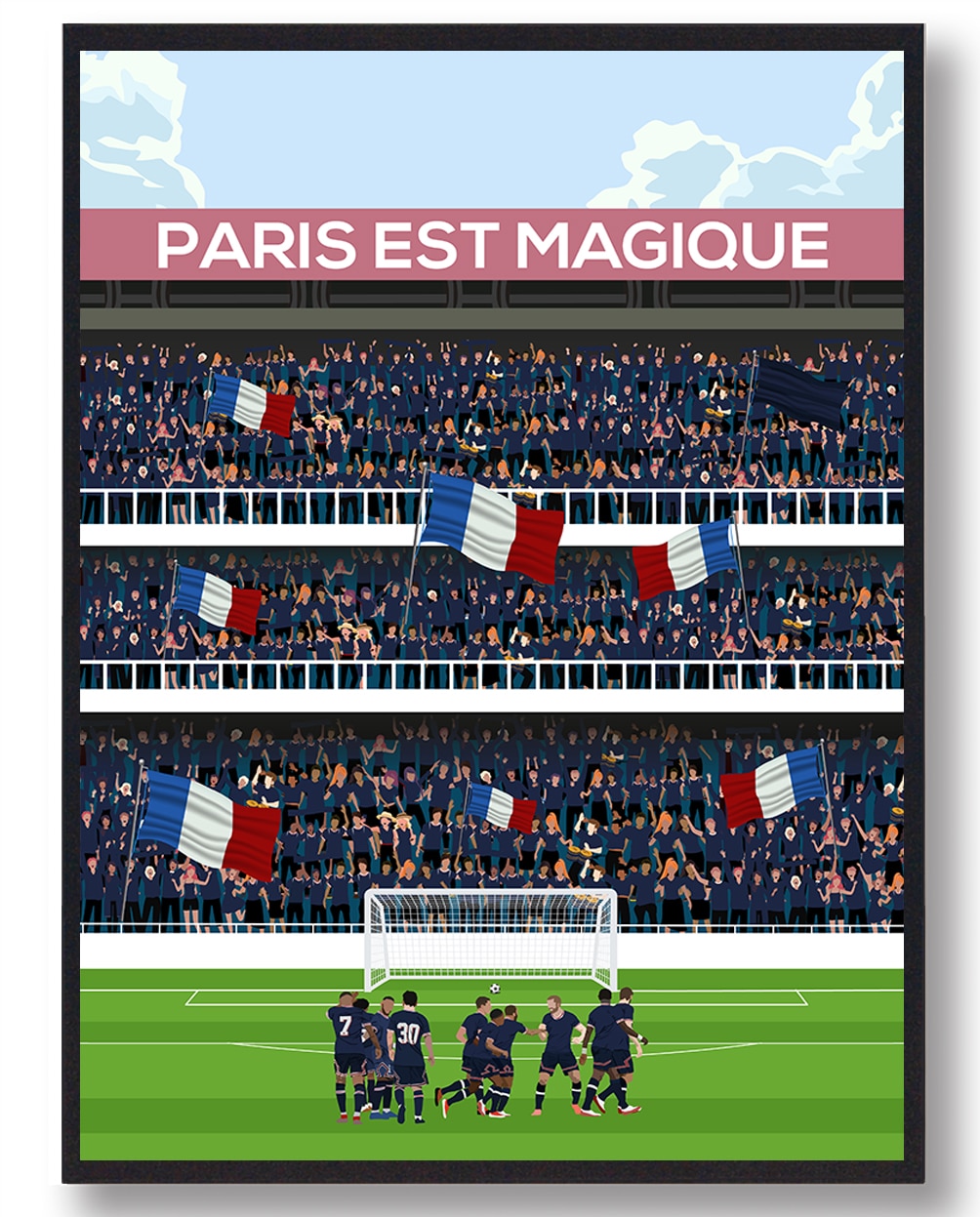 PSG Paris Fans Fodboldplakat - Ideel til dit hjem