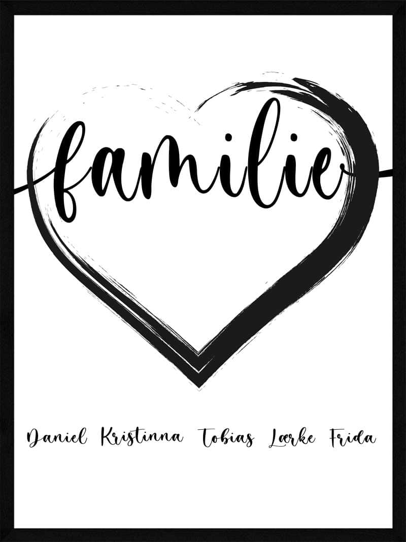 Personlig familieplakat – Hyld din kærlighed hjemme!