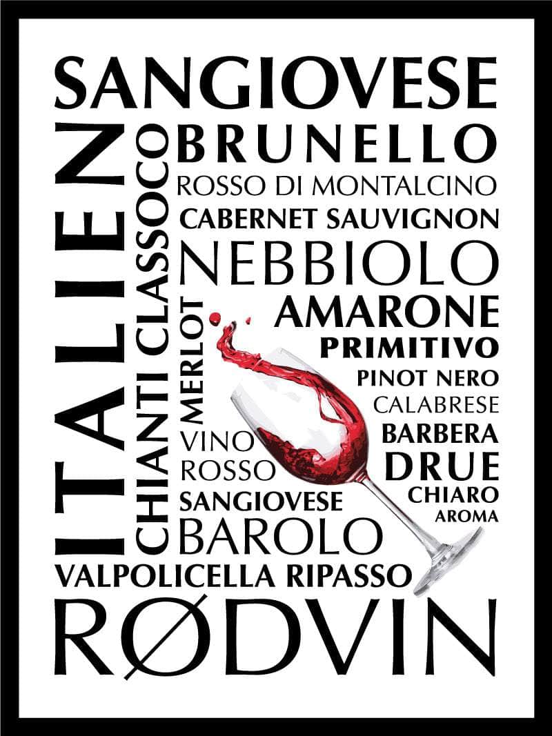 Italiensk Rødvin Plakat – Uundgåelig for Vinelskere!