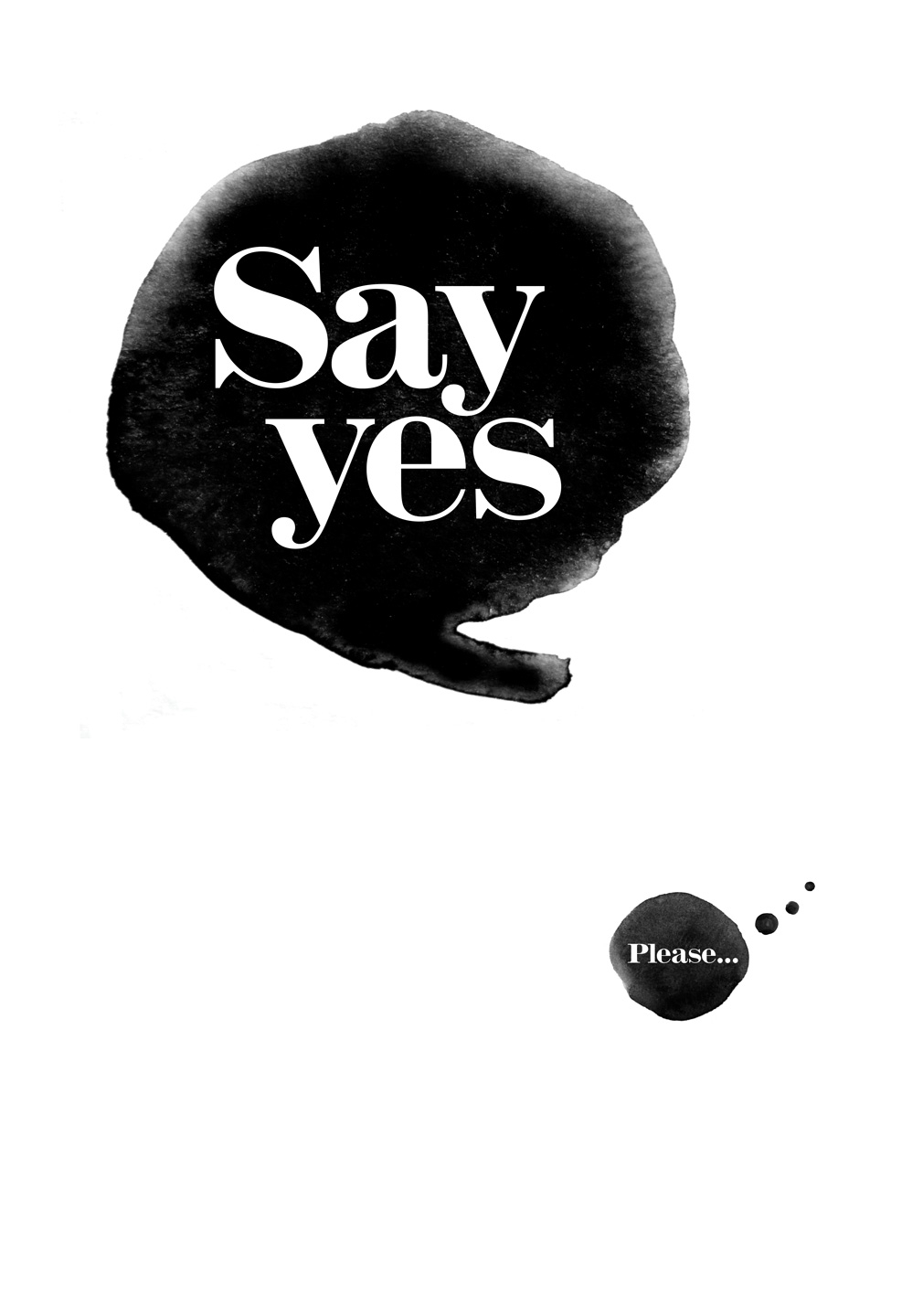 Unikt Vægkunstværk: Say Yes til Dit Hjem - Grafisk Design