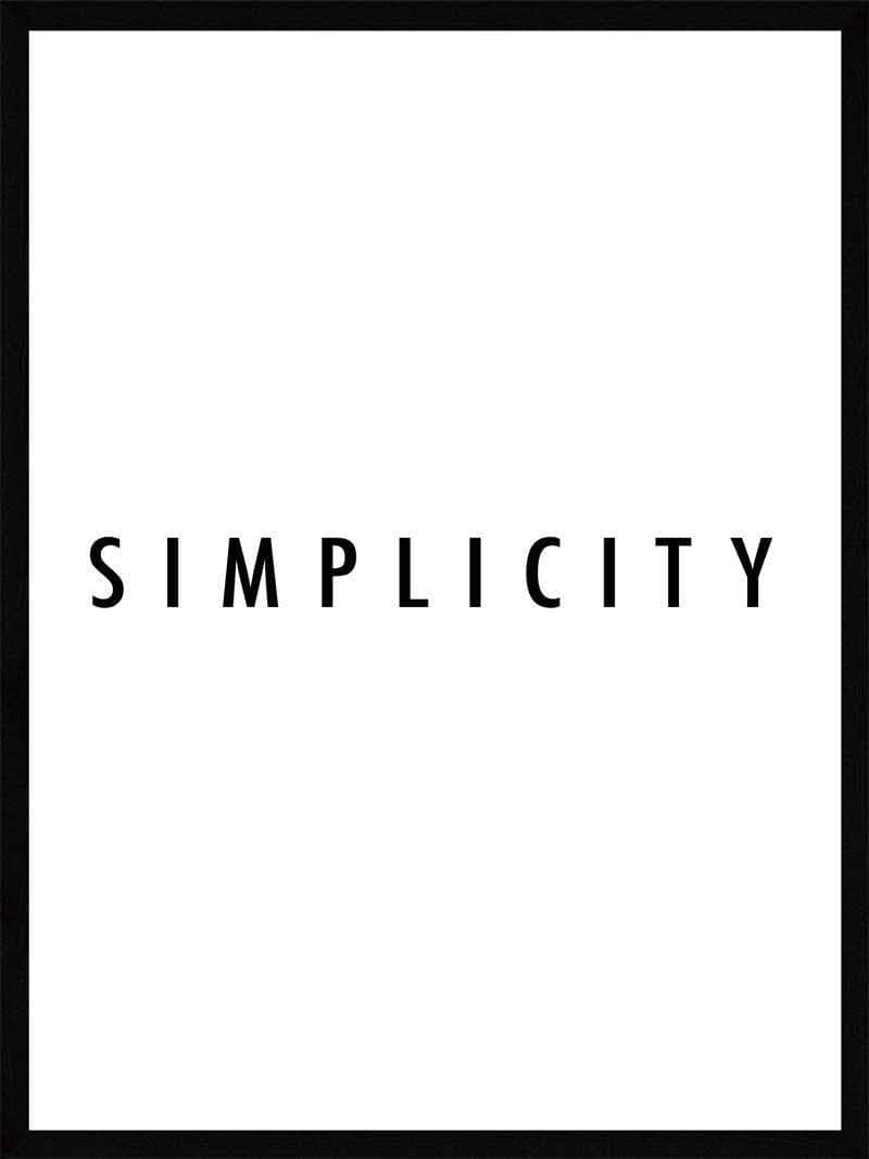 Simplicity Plakat - Udtryk dine tanker med stil!