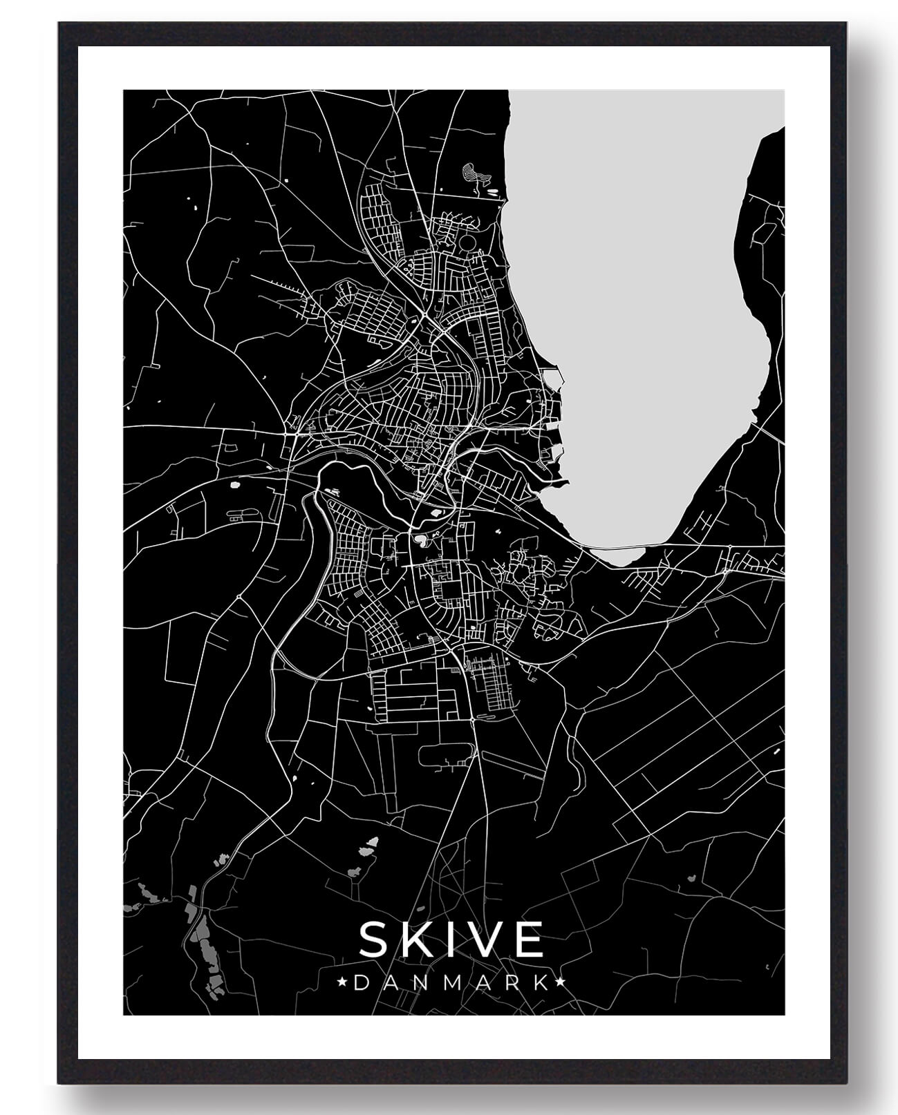 Skive Plakat - Elegant Sort Design til Dit Hjem
