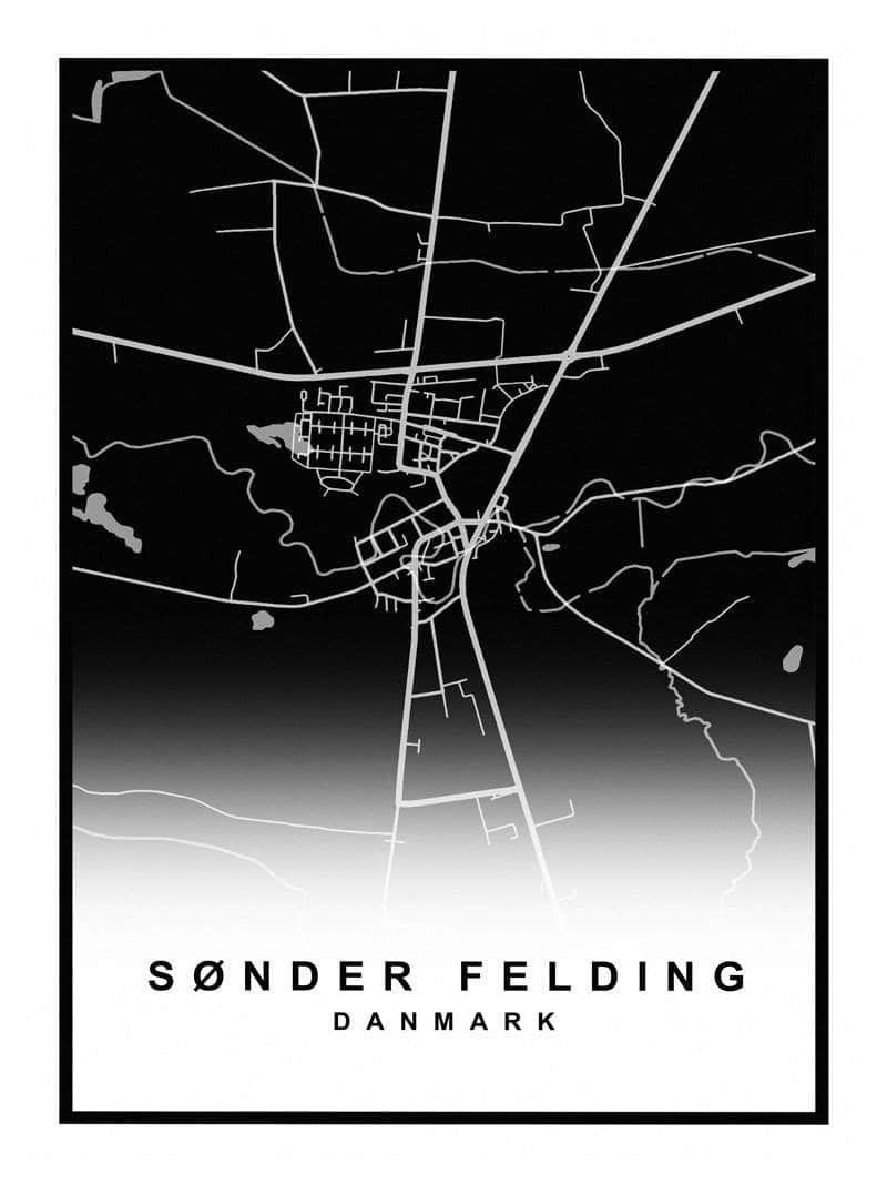 Sønder Felding Kortplakat – Udforsk Din Elskede By!