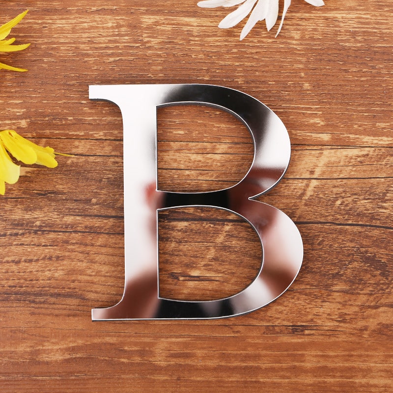 Spejl Wallsticker Bogstav B – Unik Dekoration til Hjemmet