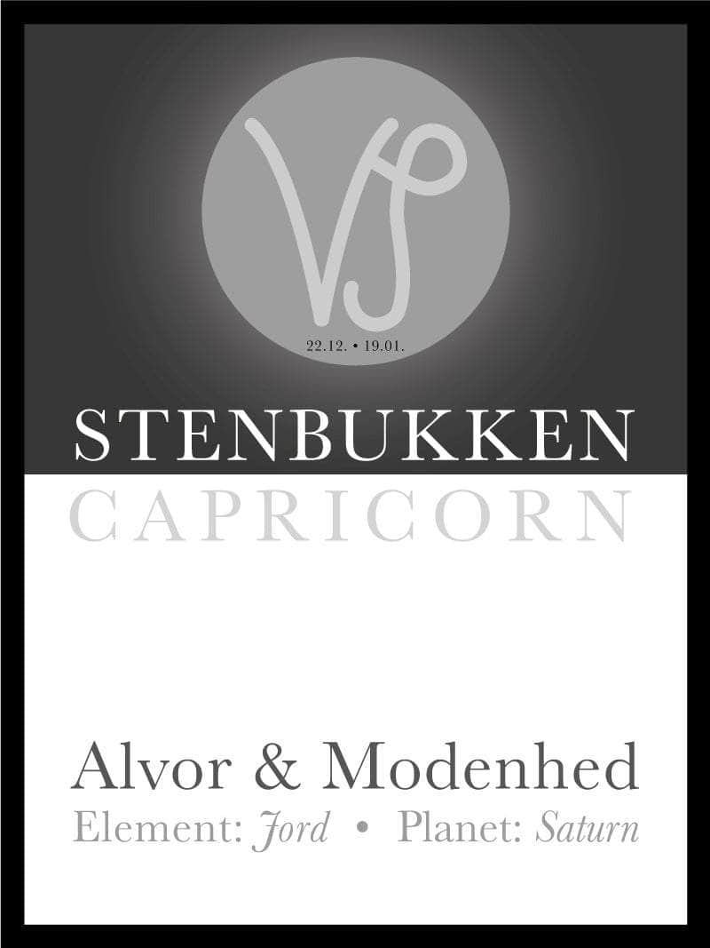 Stenbukken Stjernetegn Plakat – Elegant Indretningstilbud