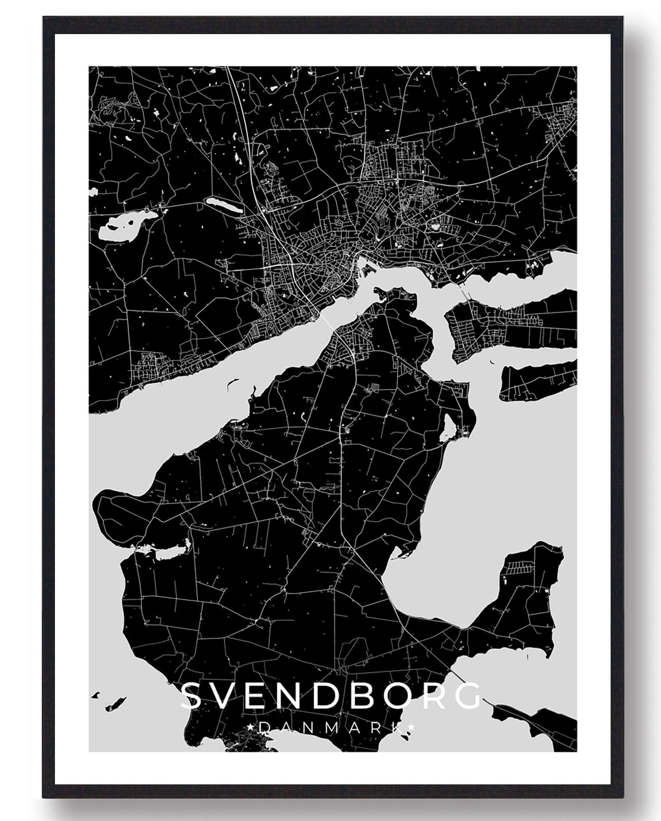 Svendborg byplakat – moderne vægdekoration til hjemmet