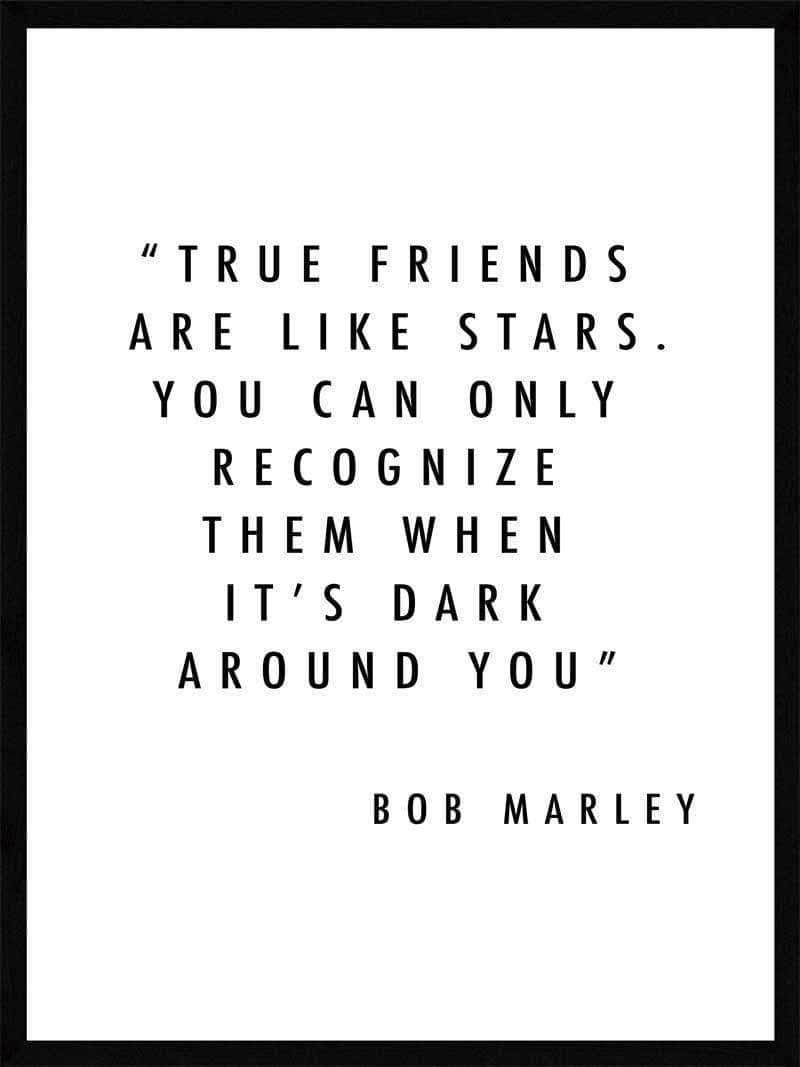 Inspirerende Bob Marley Plakat om Sande Venner