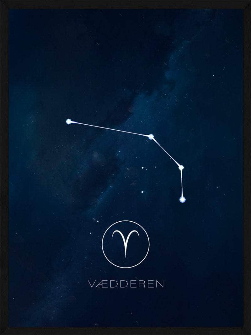 Vædderen Stjernetegn Plakat – Unik Kunst til Dit Hjem
