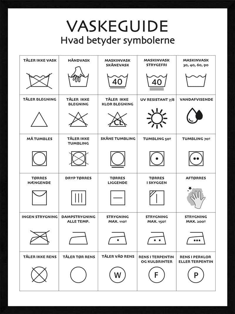 Vaskeguide Plakat – Få Styr på Dine Vasketips!