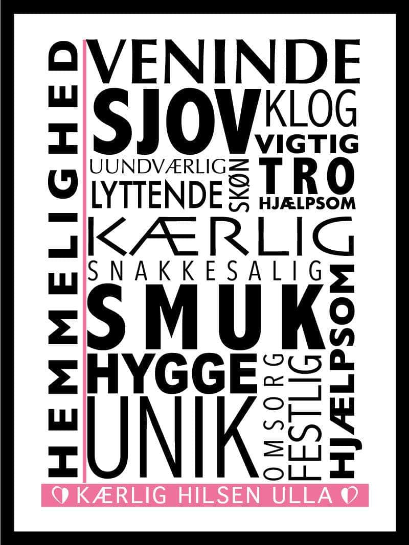 Veninde Citat Plakat - Den perfekte gave til din veninde!