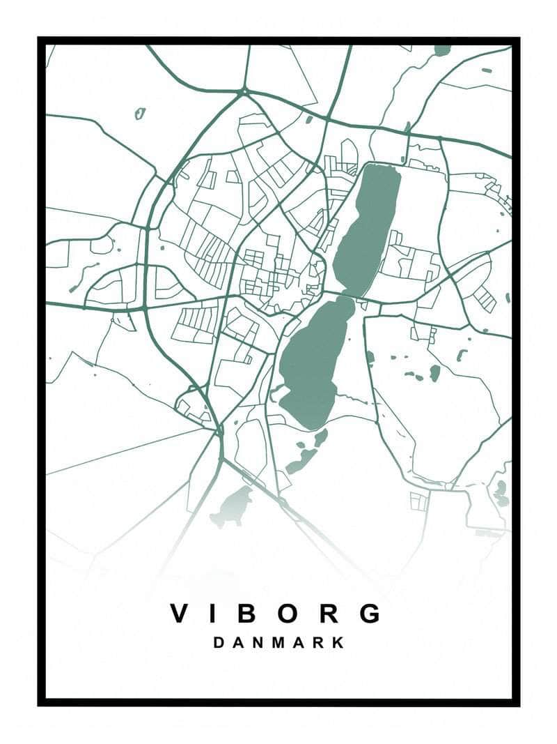 Viborg bykort plakat - En uundgåelig tilføjelse til hjemmet!