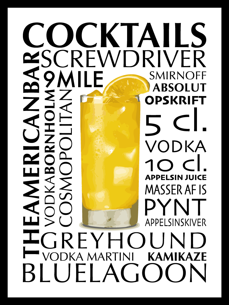 Vodka Cocktail Plakat – Uundgåelig for Vodka Elskere!