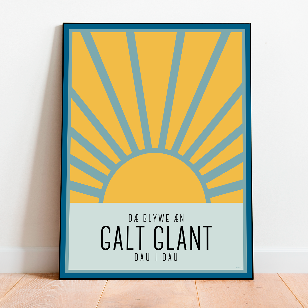Farverig Galt Glant Daw Plakat – Optimisme til Dit Rum