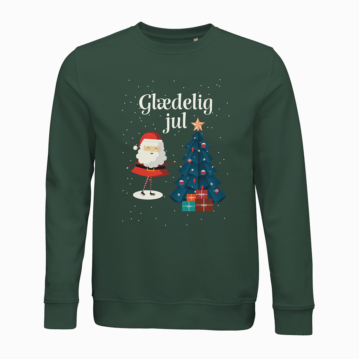 Jule Sweatshirt med Dansk Tekst – Glædelig Jul!