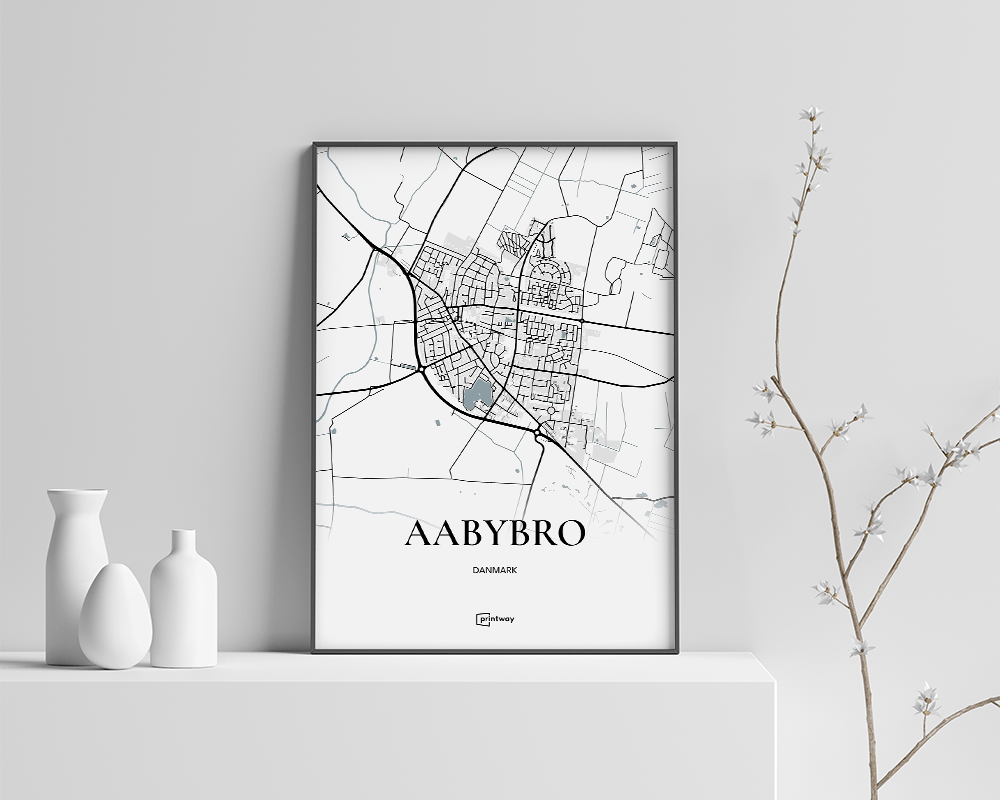 Aabybro Plakat 21×30 cm – Elegant vægkunst til hjemmet