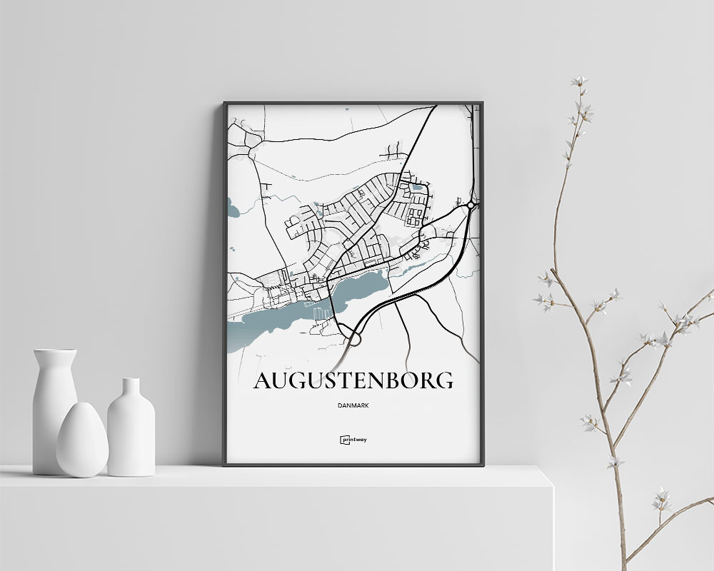 Augustenborg Bykort Plakat 21x30 cm – Elegant Design